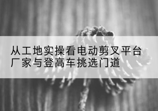 新罗电动剪叉升降平台厂家-从工地实操看电动剪叉平台厂家与登高车挑选门道